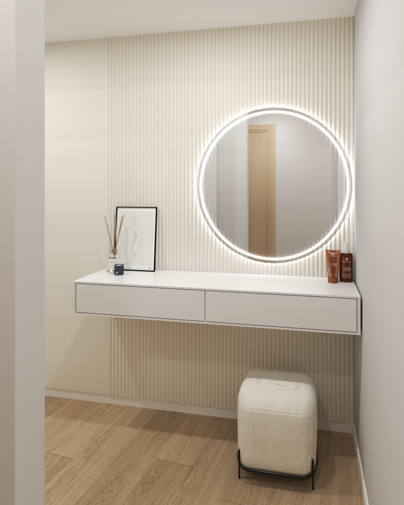 diseño interior de tocador elegante