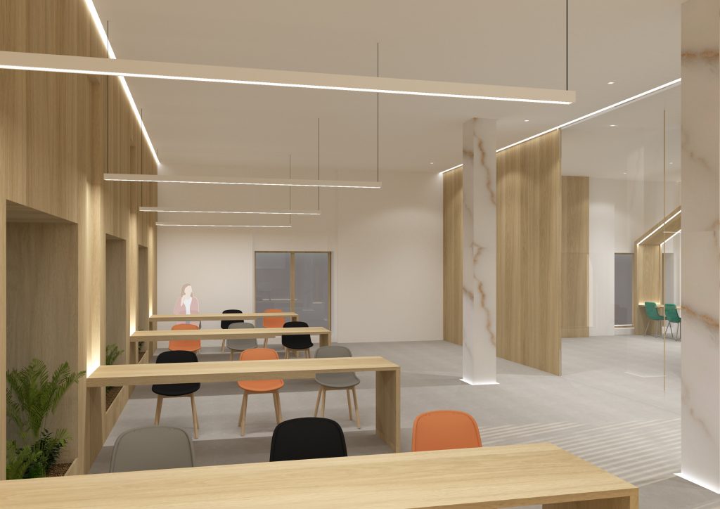 diseño de interiores de sala de conferencias casa de la cultura