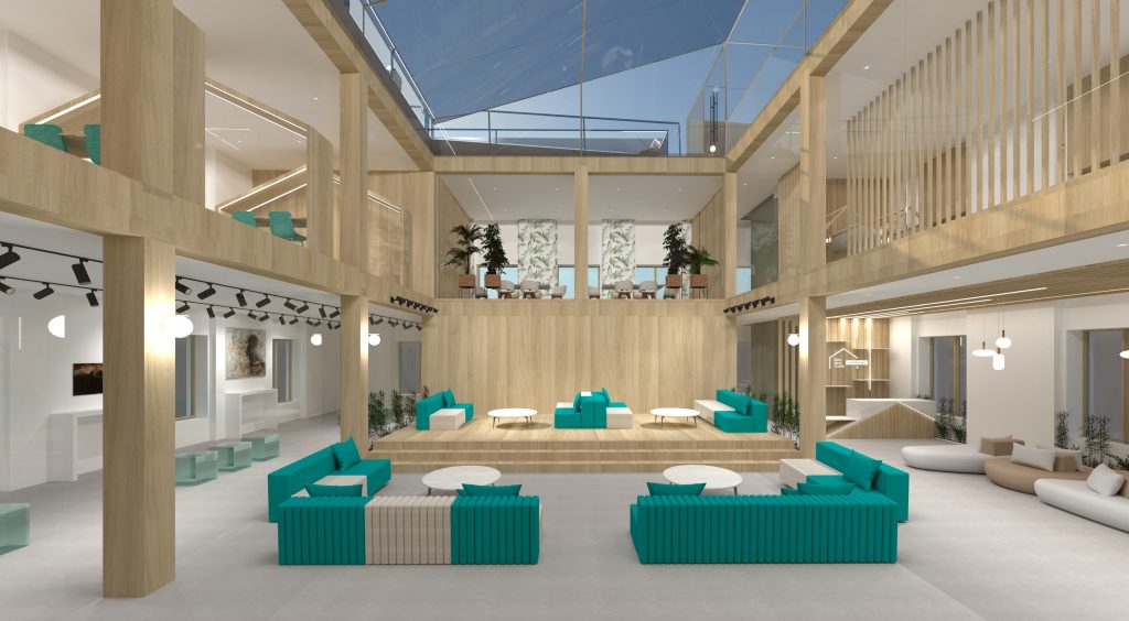 Diseño interior de casa de la cultura