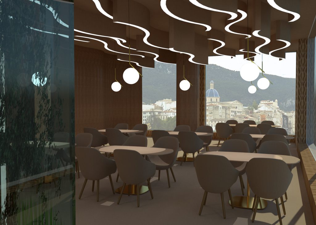 Diseño de interiores en hostelería de restaurante mediterráneo 