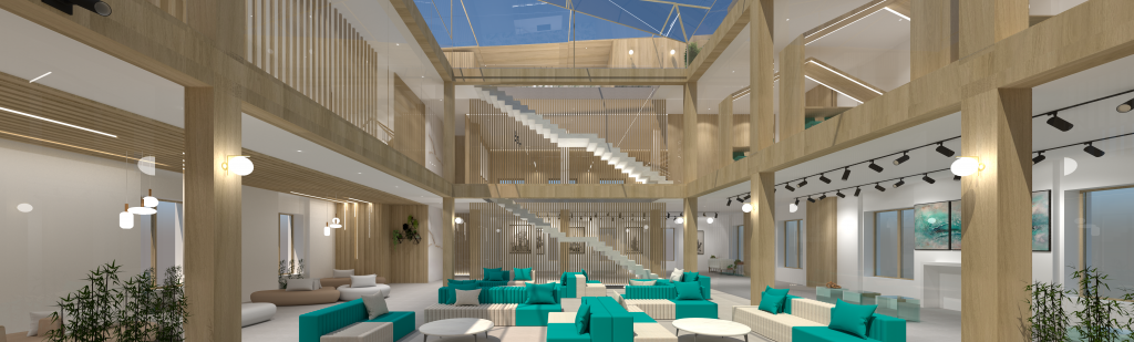 Diseño interior de casa de la cultura