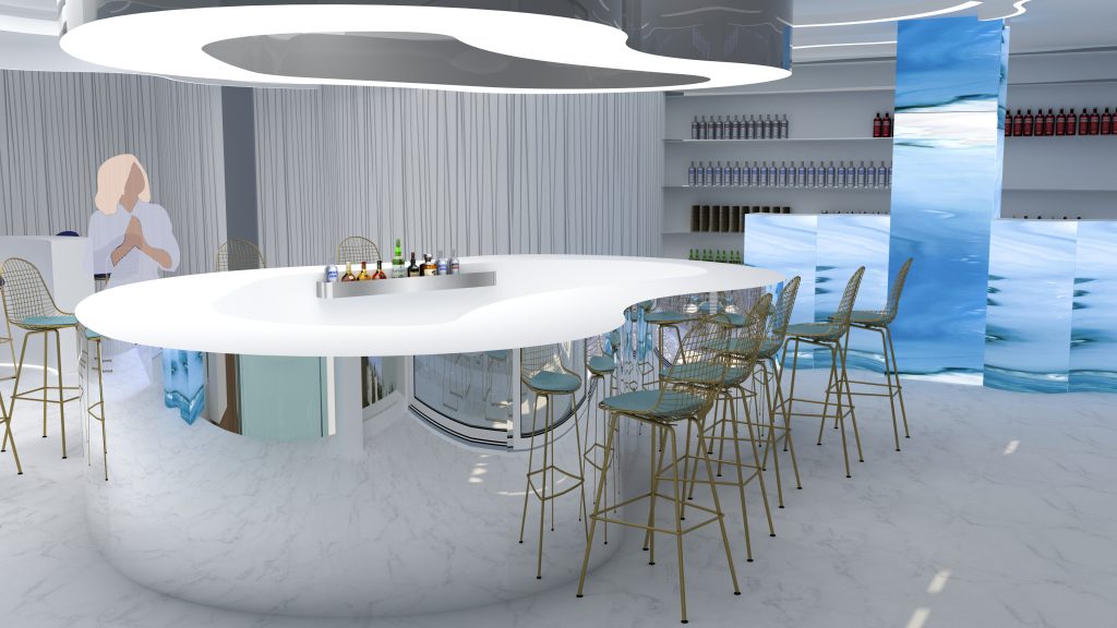 Diseño de interiores en hostelería de restaurante mediterráneo 