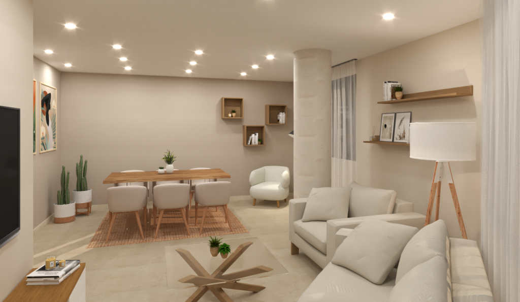 Diseño de interior salón comedor